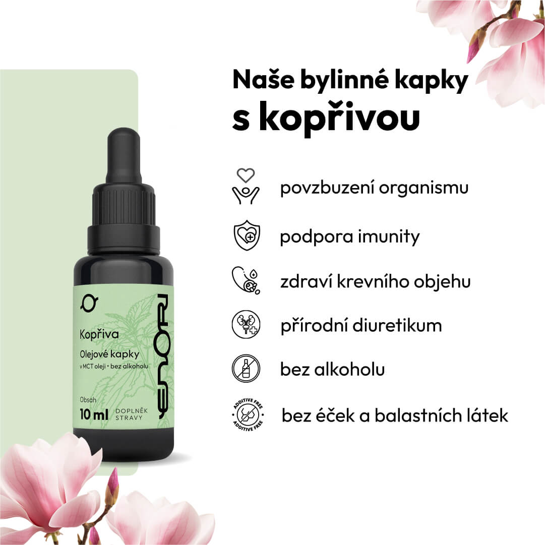 Bylinné kapky s kopřivou